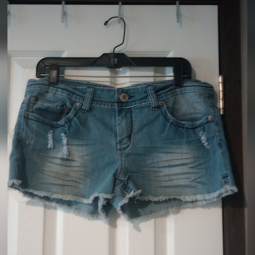 Rue21 Blue Jean Shorts Distressed Cut-Off Style